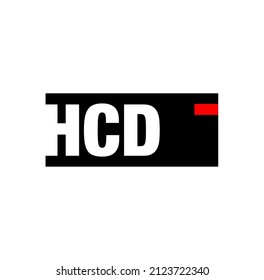 HCD letters company name icon. HCD brand initial letters monogram.