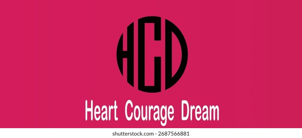 HCD Logo Design Template  Modern Fashion Brand Initial Letters Vector, Stylish HCD Monogram Logo for Clothing and Streetwear Brand, Creative HCD Letters Logo Minimal Bold Typography Design