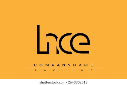 HCE abstract letter design. Modern Business Logo Design With Abstract Typography and Contemporary Style