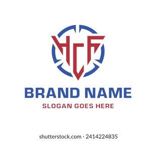 hcf letter logo design concept