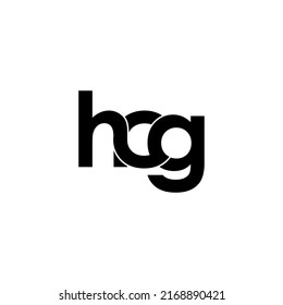 diseño del logotipo de monograma de letras iniciales de hcg