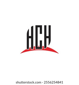 HCH letter logo design with white background in illustrator, vector logo modern alphabet font
