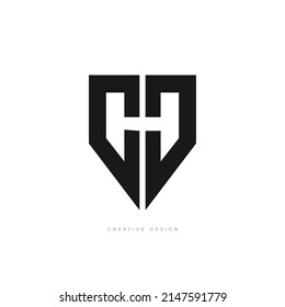 HCH Negative Space Letter Branding Concept