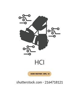 hci icons  symbol vector elements for infographic web