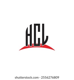 HCL letter logo design with white background in illustrator, vector logo modern alphabet font
