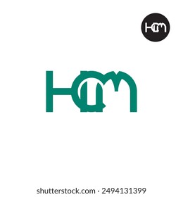 Diseño de monograma de letra de logotipo HCM