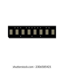 HCMS-29 LED display vector illustration commonly used for alphanumeric and symbol displays, featuring a matrix of high-quality LEDs