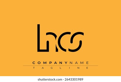HCS design de letra abstrata. Design de logotipo comercial moderno com tipografia abstrata e estilo contemporâneo