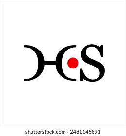 The HCS  or HGS letter logo design is simple and elegant.