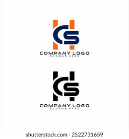 O design do logotipo da letra HCS é simples e elegante.