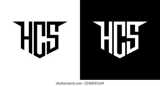 HCS carta logotipo design com fundo branco no ilustrador, logotipo vetorial moderno alfabeto estilo de sobreposição de fonte, caligrafia projetos para logotipo, cartaz, convite, etc.