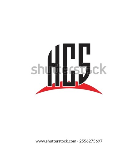 HCS letter logo design with white background in illustrator, vector logo modern alphabet font