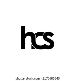 hcs typography letter monogram logo design