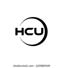 Logo de lettre HCU en illustration. Logo vectoriel, dessins de calligraphie pour logo, Affiche, Invitation, etc.