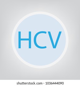 HCV (Hepatitis C Virus) acronym- vector illustration