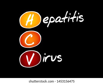 HCV - Hepatitis C virus acronym, medical concept background