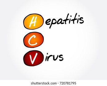 HCV - Hepatitis C virus, acronym health concept background