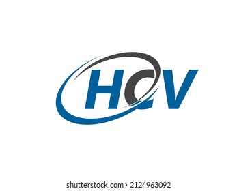 HCV letter creative modern elegant swoosh logo design