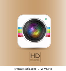 HD Action camera lens.vectors illustration.