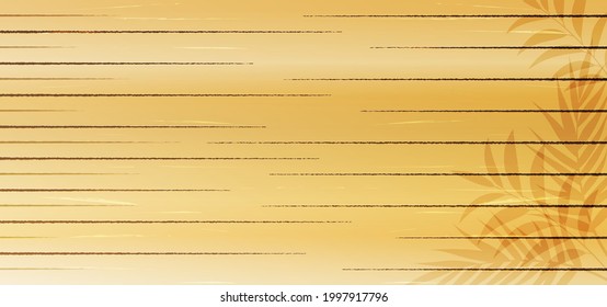 HD background, wood texture with tropical tree shadow. Background with summer theme