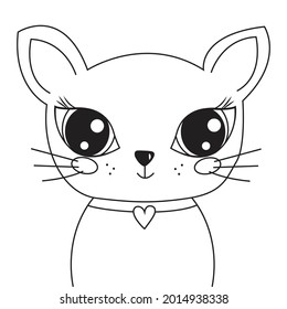 HD cat or cat unicorn coloring pages for children kids and adults. Children coloring pages, cat coloring pages
