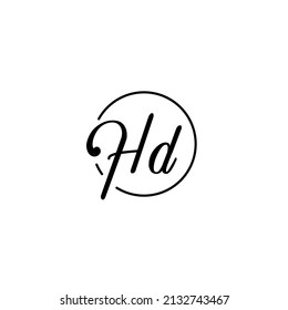 HD circle feminine concept initial logo best for beauty and fashion