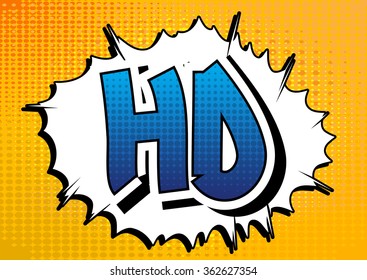 HD - Comic book style word.
