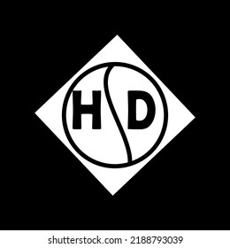  HD creative circle letter logo concept. HD letter design.
