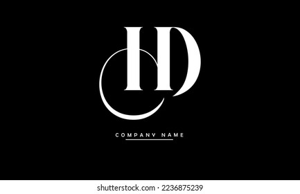 HD, DH Abstract Letters Logo monogram