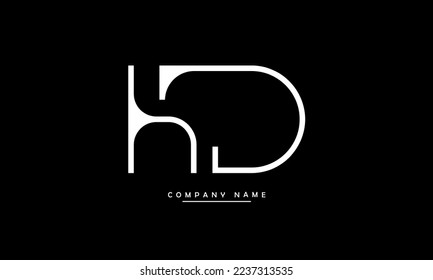 HD, DH Abstract Letters Logo Monogram