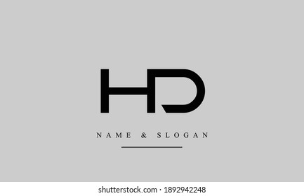 HD-DH-Vorlage mit abstraktem Vektorlogo
