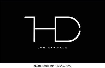 Monograma de las letras de los alfabetos HD, DH