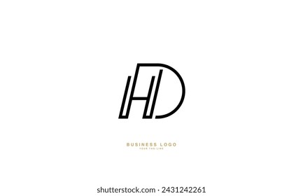 HD, DH, H, D, Abstract Letters Logo Monograma