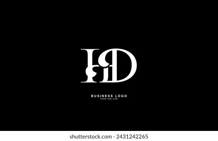 HD, DH, H, D, Abstract Letters Logo Monogram