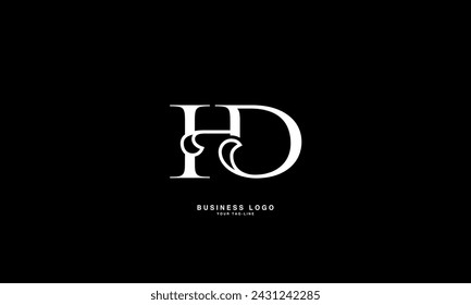 HD, DH, H, D, Abstract Letters Logo Monogram