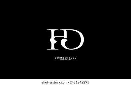 HD, DH, H, D, Abstract Letters Logo Monogram