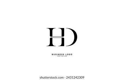 HD, DH, H, D, Abstract Letters Logo Monogram