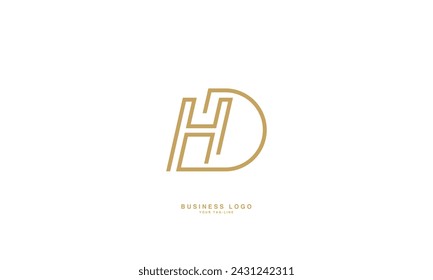 HD, DH, H, D, Abstract Letters Logo Monogram