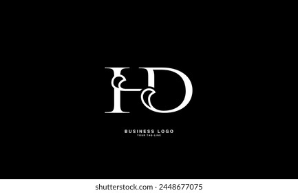 HD, DH, H, D, Abstrakte Buchstaben Logo-Monogramm