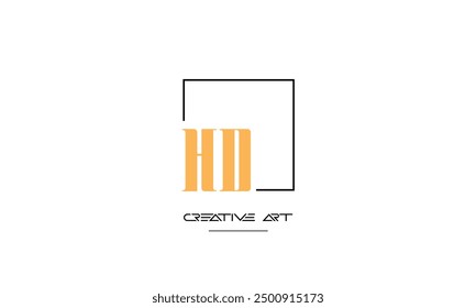 HD, DH, H, D abstract letters logo monogram