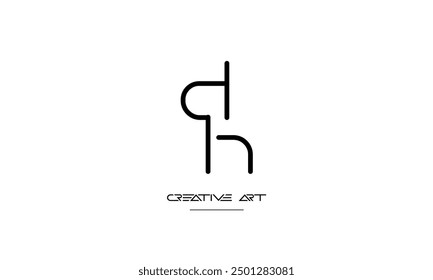 HD, DH, H, D abstract letters logo monogram