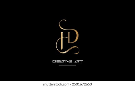 HD, DH, H, D abstract letters logo monogram