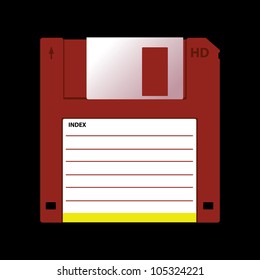 HD diskette old data media illustration