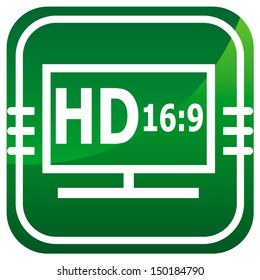 HD display green icon.