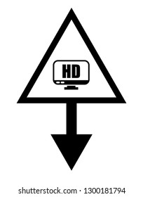Hd display icon and map pin. logo concept. Designed for your web site design, logo, app, UI