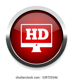 HD display round icon, modern design web element