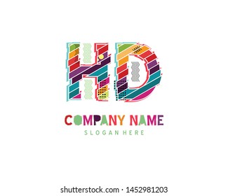 HD Full color initial logo vector