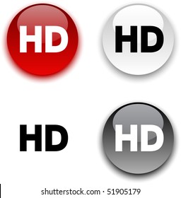 HD glossy round vector buttons.
