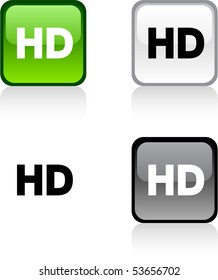 HD glossy square vibrant buttons.