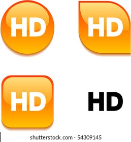 HD glossy vibrant web buttons.